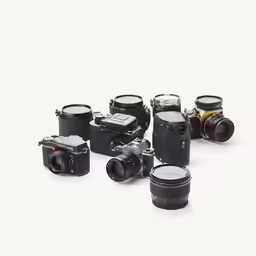 a collection of different types of cameras