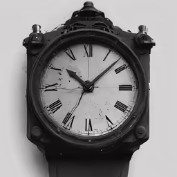 an old clock on the wall with roman numerals