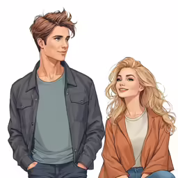 an image of a woman and man