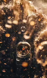 a very close up view of a bunch of water droplets
