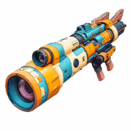 a toy telescope with its top end out