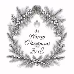 an ornate christmas card with the text as merry claus