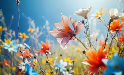 some very pretty flowers in the grass