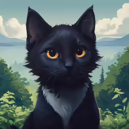 a cat that is sitting down looking at something