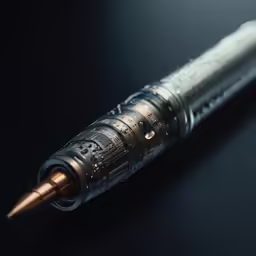 a fountain pen is laying on its side