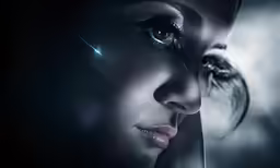 two different images of woman and a man