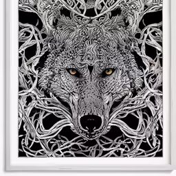 a picture of an animal with many intricate designs