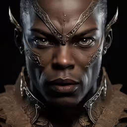 an elf with the head chain and a strange look on his face