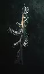 a tree branch in the water with light coming off it