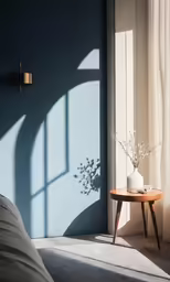 the shadows on the wall give the walls an intense look