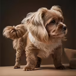 there is a dog that looks very cute