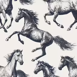 the four horses are running together