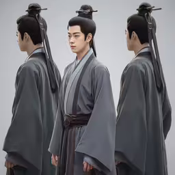 the king and i poster with three asian men,a group of men in traditional japanese outfits