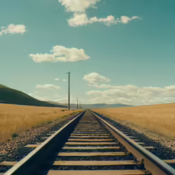 there are many train tracks going through the desert