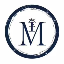 the emblem of the company, m is for