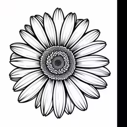 an artistic drawing of a white flower on white paper,black and white drawing of a flower on a white background