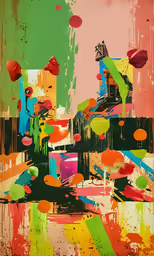 a large multicolored piece of artwork made from paper