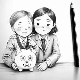 a couple holding a pig with the other hand next to it