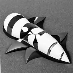 a model rocket sitting on top of a table