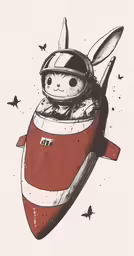 a cartoon style drawing of an alien spaceship flying through the sky