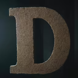 a close up of an old dirty type of capital