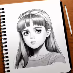 a drawing of the character coral in pencil