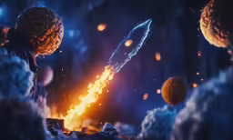 an image of a person looking at a fire that is burning