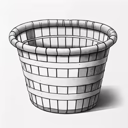 an outline of a basket on a white background