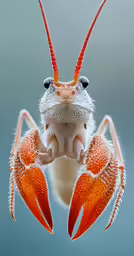 a close up of an animal with very long antennae