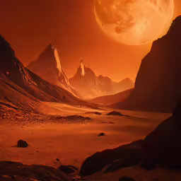 a picture of a rocky mountain landscape at night