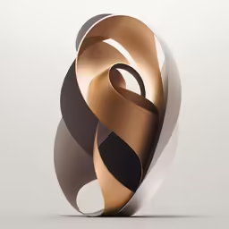 two abstract art pieces made from paper with gold and black shapes