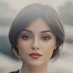 a close up of a woman with a neck tie on