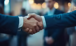 close up of two people shaking hands outdoors