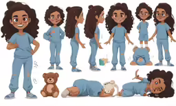 a bunch of different animation character and cartoon girl expressions
