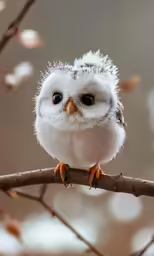 a small bird is perched on a tree branch
