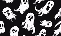 black and white ghost images are shown