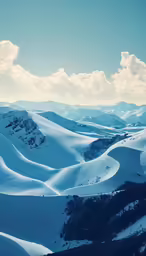 the view from the top of a hill that has snow on it
