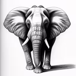 drawing of an elephant
