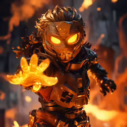 a man that is holding a fire torch
