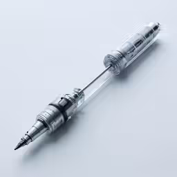 an office pen lying on a white surface