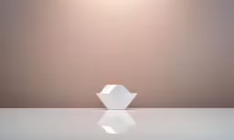 a white light sitting in a room on top of a table