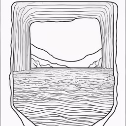 the frame is drawn to look like a large ocean