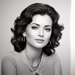 a beautiful woman with large hoop earrings and necklace