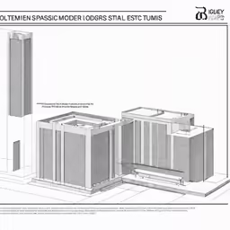 the architectural sketch shows the details and details for the building