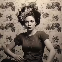 a girl sitting in a chair and posing for a picture