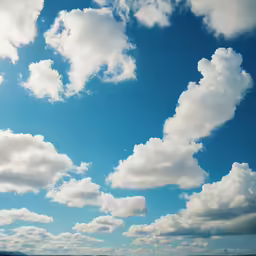the clouds above are so blue and white