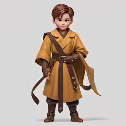 an animation character standing wearing armor