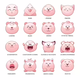 illustrated animals of the world with expressions