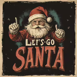 santa claus is giving the peace sign to his colleagues