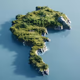 there is a floating island in the water